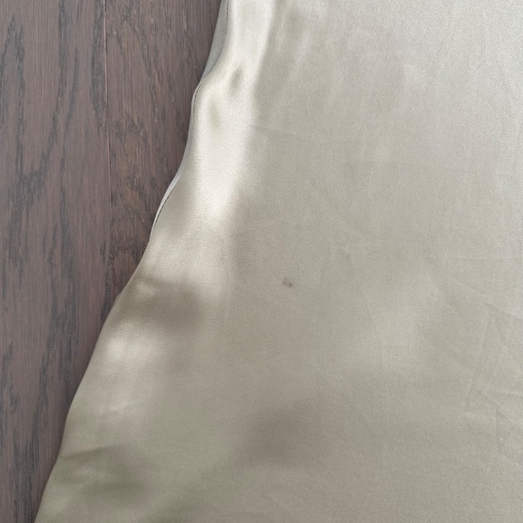 Reformation RONDA silk drape maxi dress - dried herbs sage green herb - Size 12 - Picture 6 of 13